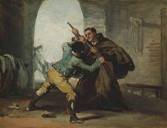 Francisco de Goya Friar Pedro Wrests the Gun from El Maragato oil painting image
